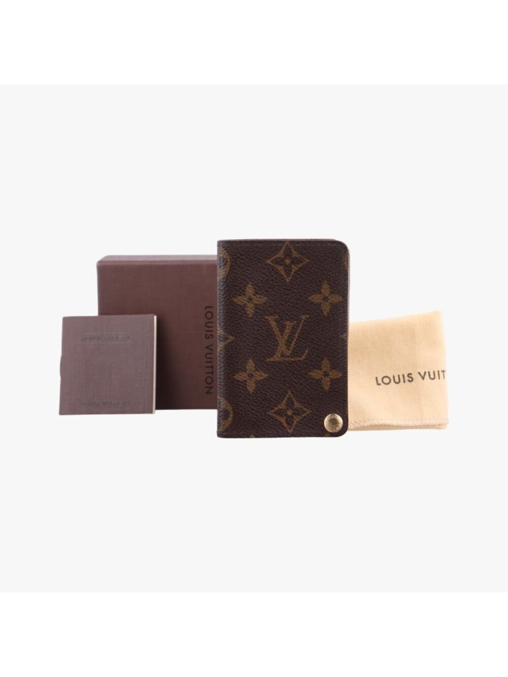 Louis Vuitton Porto Cartes Credit Pression Monogram Brown Canvas Card Holder